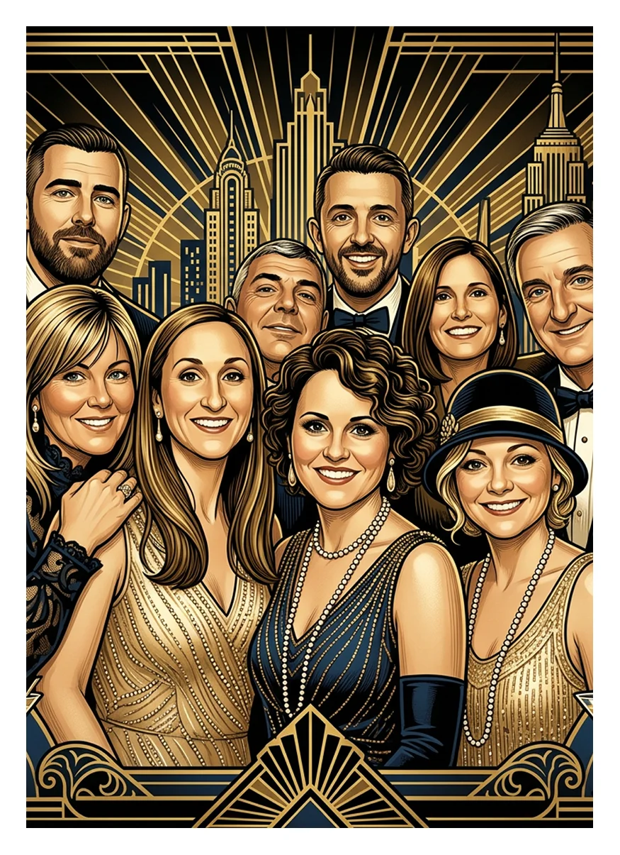 Fotomaton Selfie IA Estilo Art Deco PhotoGO